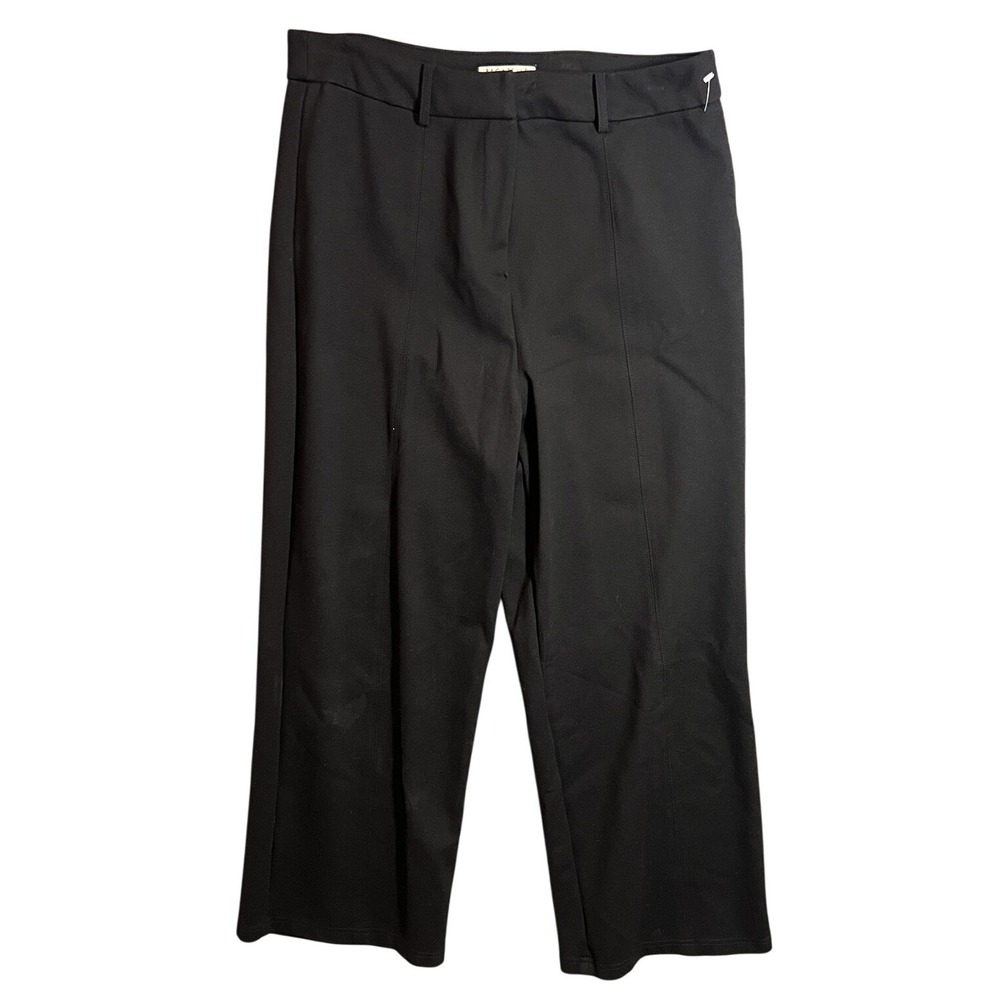 Bagatelle Collection New York Women's XL Black Cropped Dress Pants‎ Flat Front